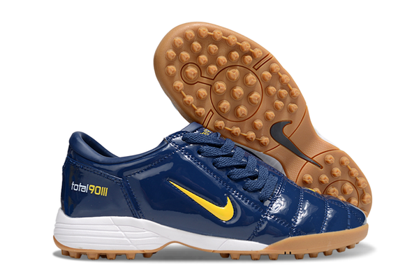 Nike T90 TF - Azul e Amarela