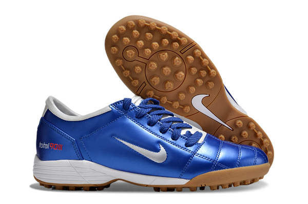Nike T90 TF - Azul e Prata