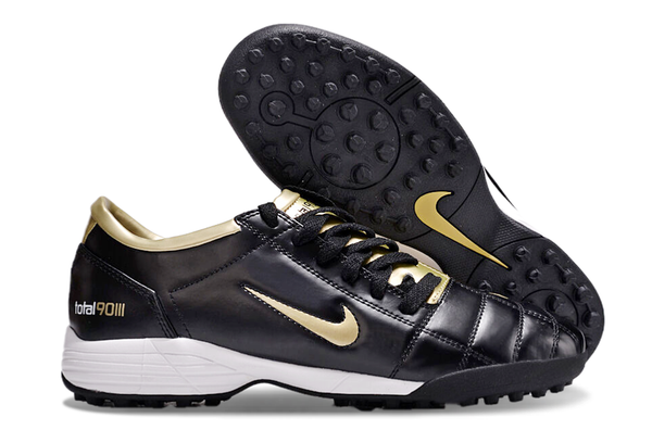 Nike T90 TF - Preta e Dourada